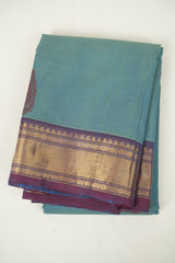 Blue Kanchi Cotton Saree - SRBKCS1476