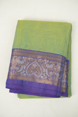 Green Kanchi Cotton Saree - SRGKCS1468