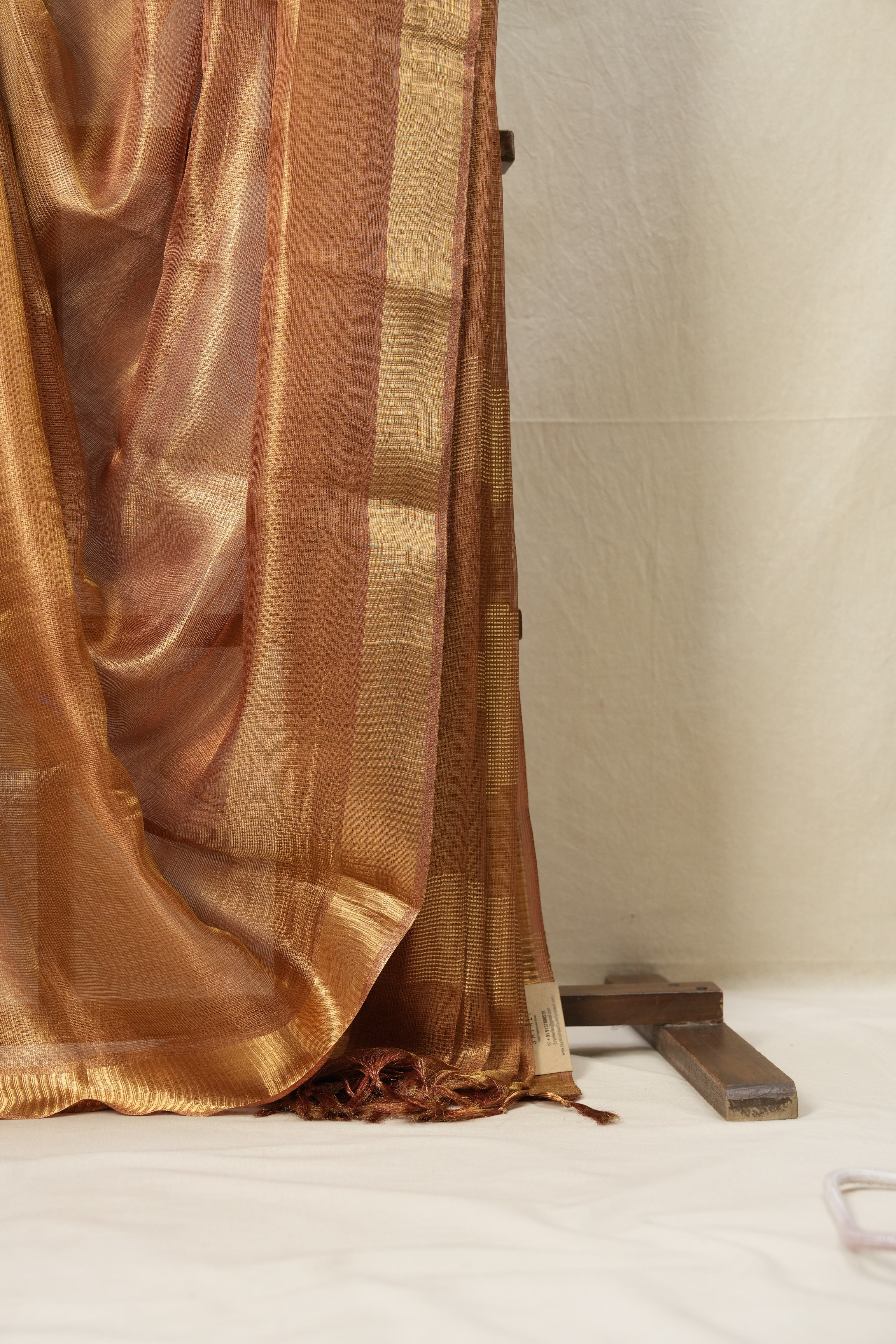 Purple-Gold Tissue Tussar Silk Saree - SRPGTTSS534