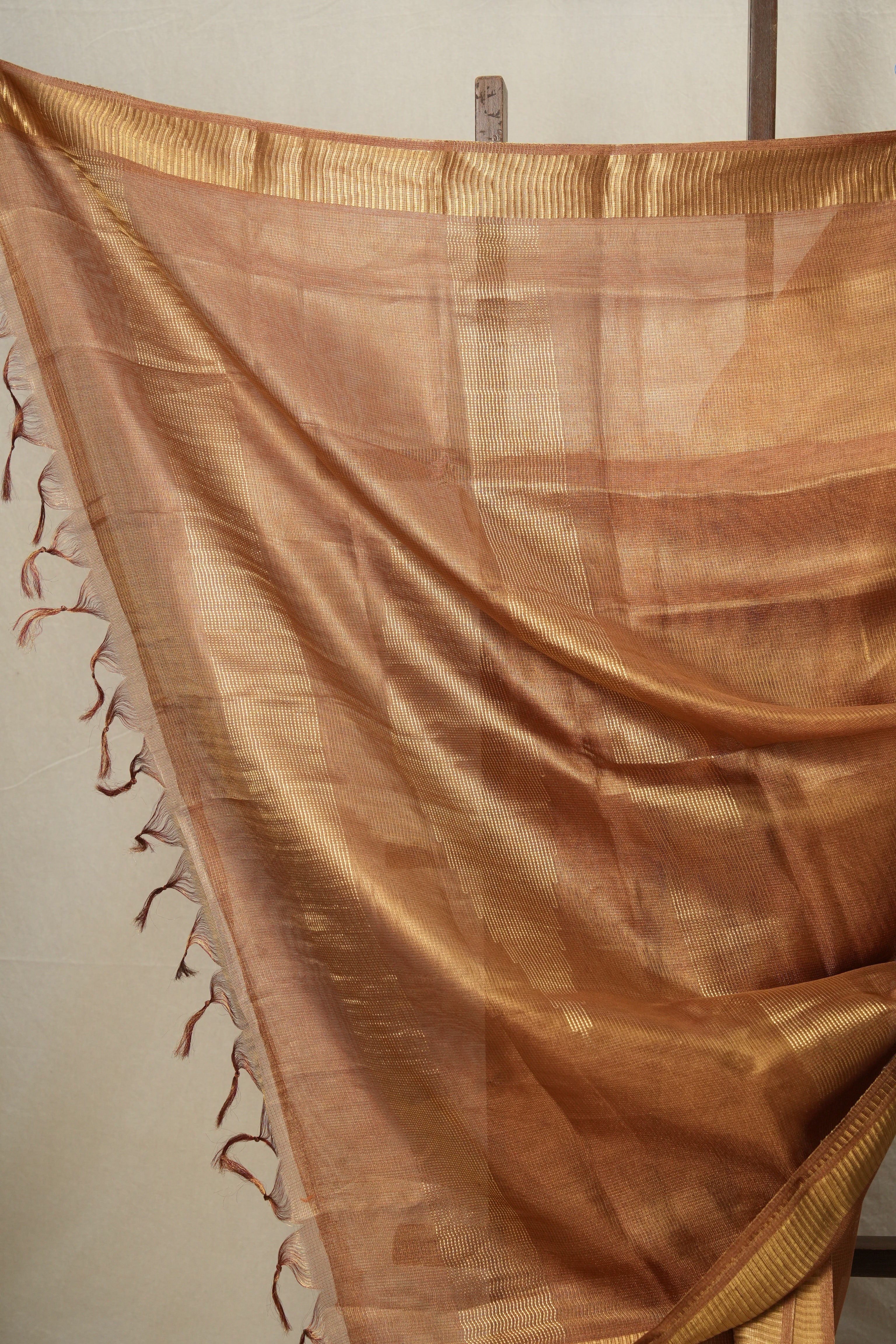 Purple-Gold Tissue Tussar Silk Saree - SRPGTTSS534