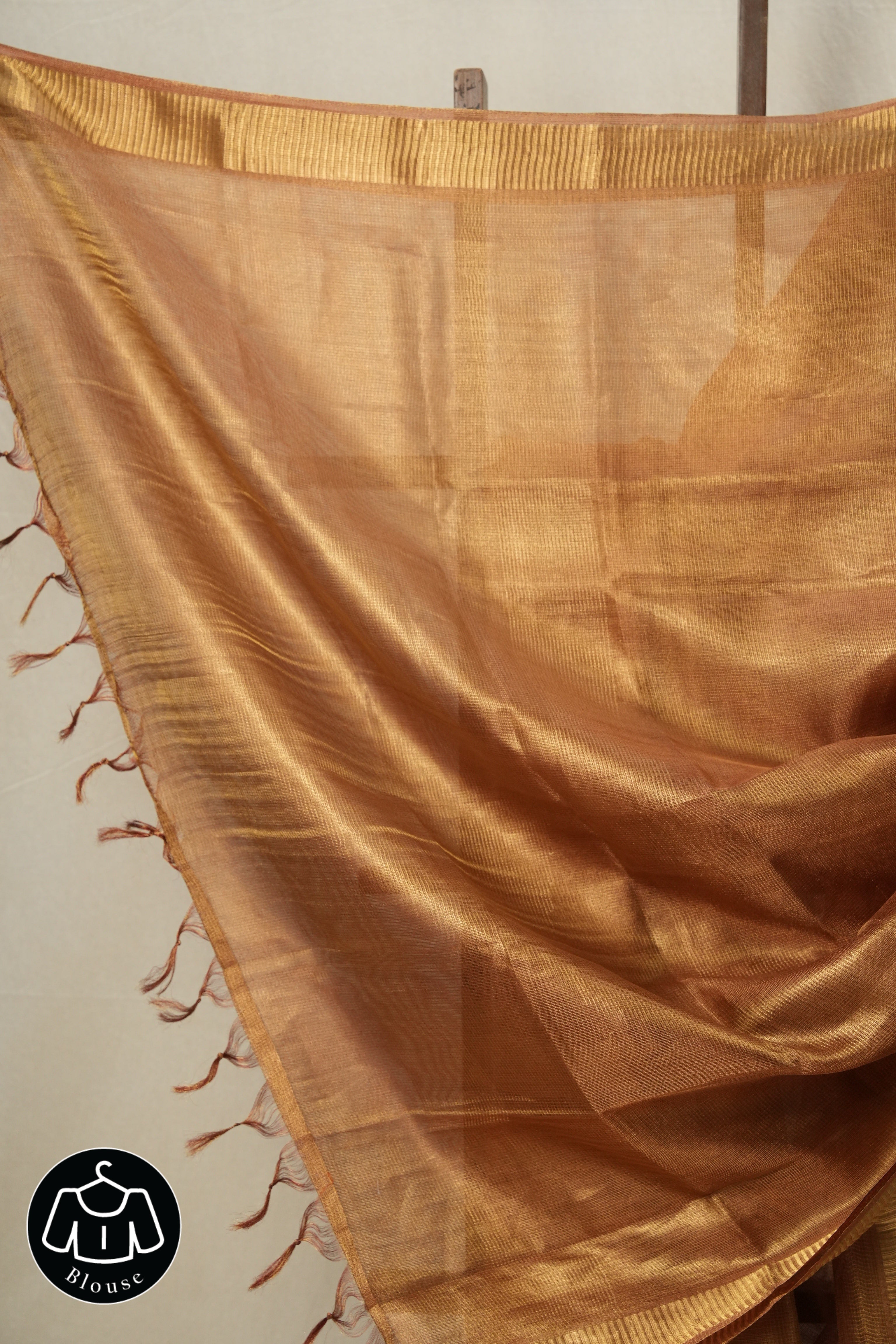 Purple-Gold Tissue Tussar Silk Saree - SRPGTTSS534