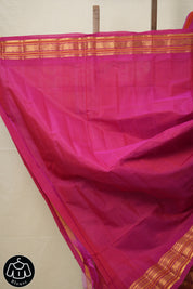 Brick Red Gadwal Cotton Silk Saree - SRBRGCSS152