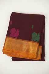 Maroon Kanchi Cotton Saree - SRMKCS1471