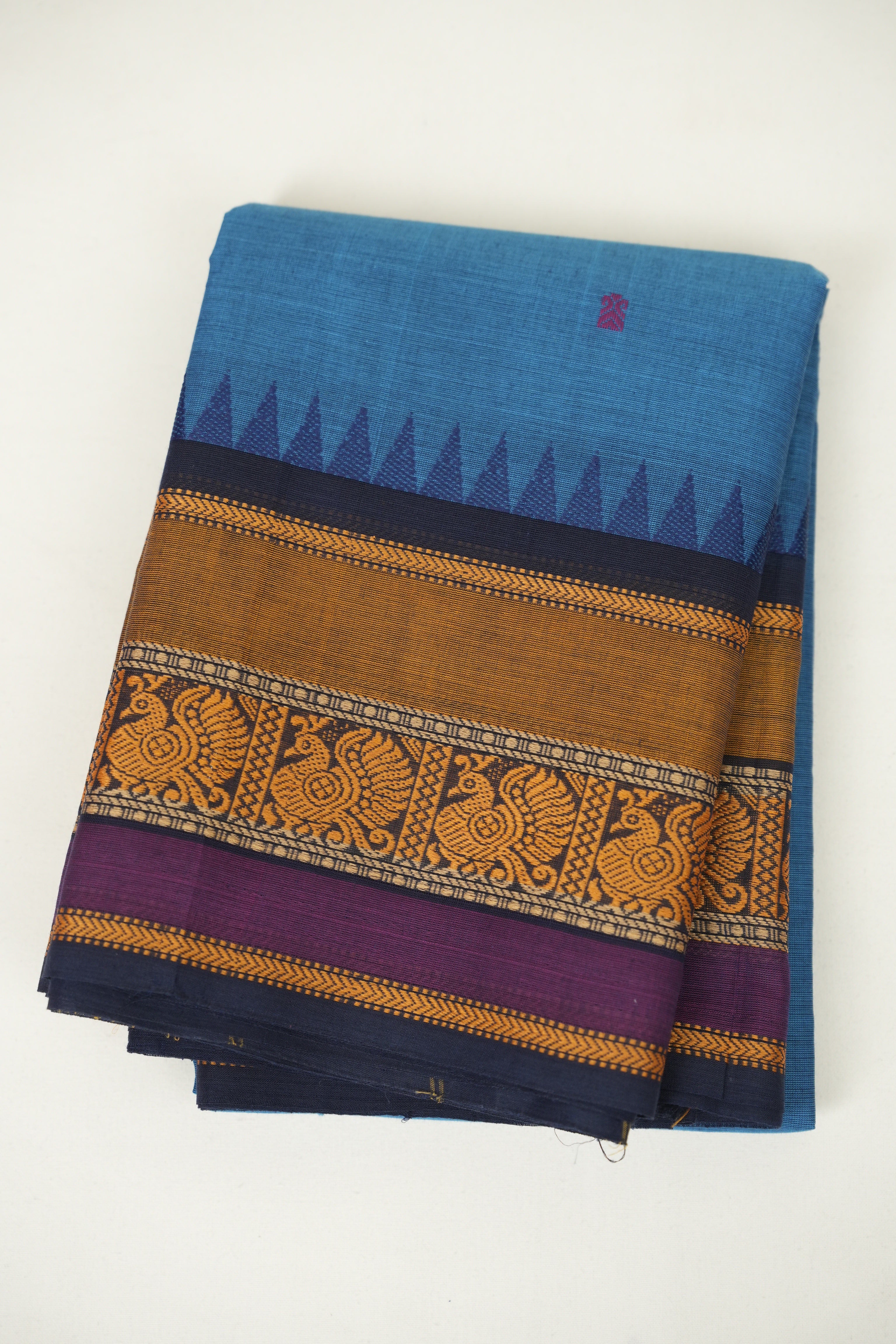 Blue Kanchi Cotton Saree - SRBKCS1394