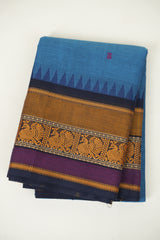 Blue Kanchi Cotton Saree - SRBKCS1394