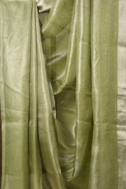 Pista Green Tissue Tussar Silk Saree - SRPGTTSS535