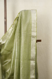 Pista Green Tissue Tussar Silk Saree - SRPGTTSS535