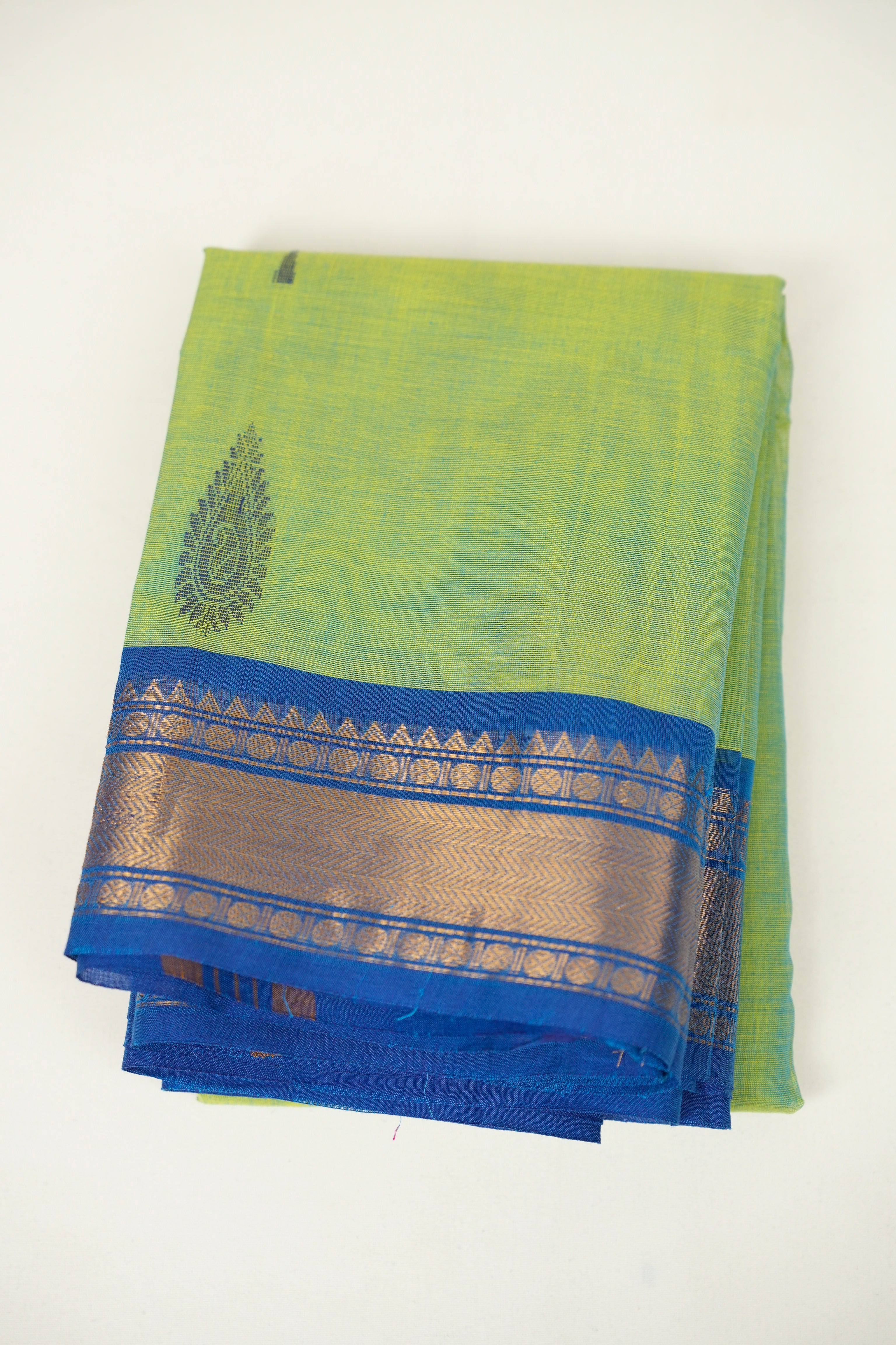 Green Kanchi Cotton Saree - SRGKCS1477