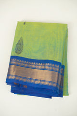 Green Kanchi Cotton Saree - SRGKCS1477