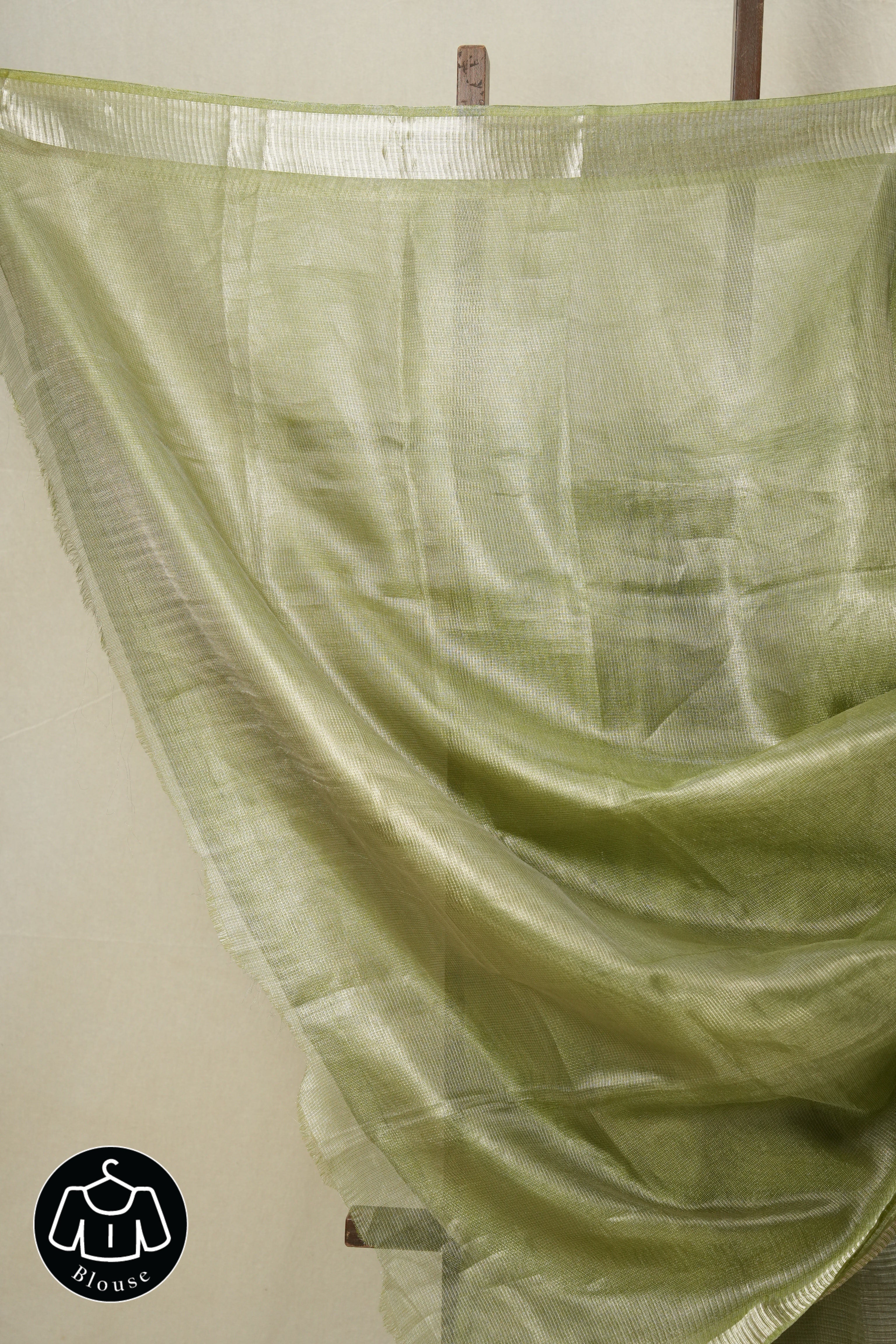 Pista Green Tissue Tussar Silk Saree - SRPGTTSS535