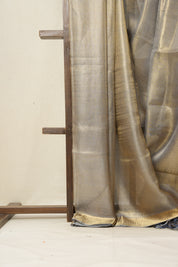 Golden Blue Tissue Tussar Silk Saree - SRGBTTSS538