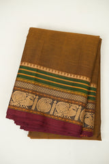 Brown Kanchi Cotton Saree - SRBKCS1478