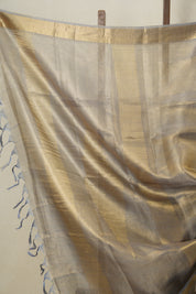 Golden Blue Tissue Tussar Silk Saree - SRGBTTSS538