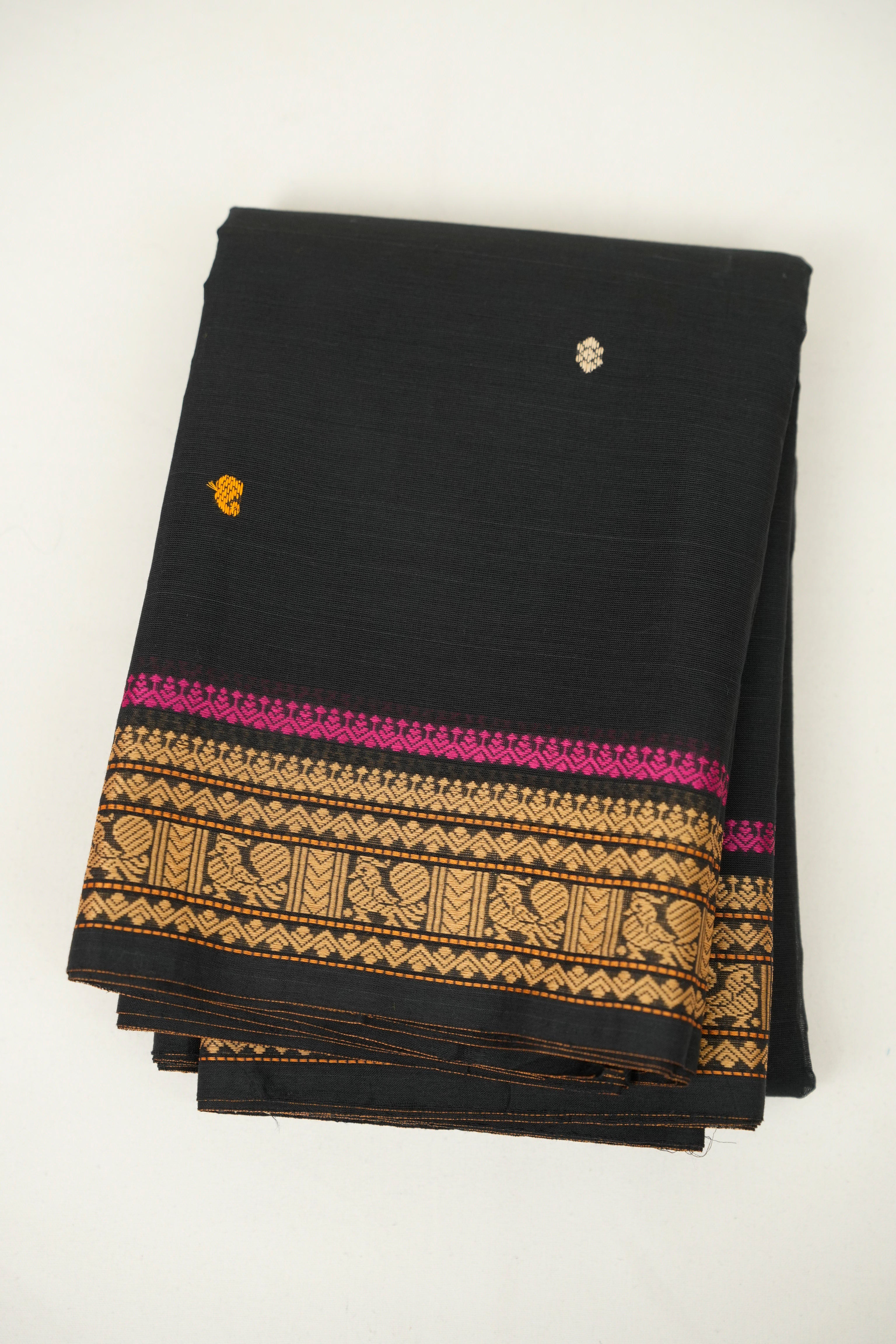 Black kanchi Cotton Saree - SRBKCS1426