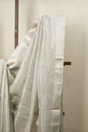 Silver Tissue Tussar Silk Saree - SRSTTSS537