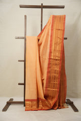 Peach Gadwal Cotton Silk Saree - SRPGCSS148