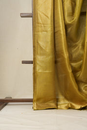 Olive-Gold Tissue Tussar Silk Saree - SROGTTSS530