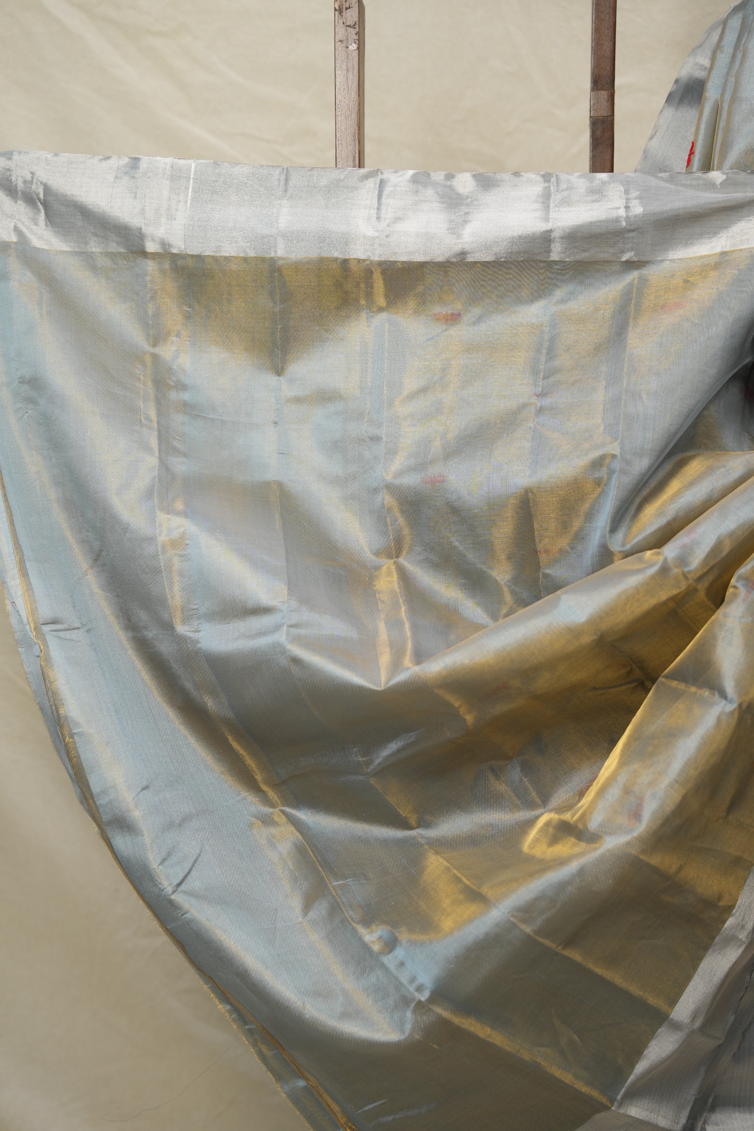 Sea Blue Chanderi Tissue Silk Saree - SRSBCTS362