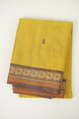 Lemon Yellow Kanchi Cotton Saree - SRLYKCS1457