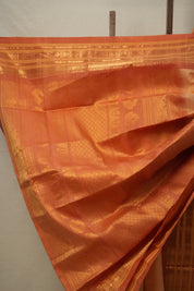 Peach Gadwal Cotton Silk Saree - SRPGCSS148