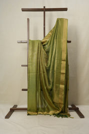 Green-Gold Tissue Tussar Silk Saree - SRGGTTSS529