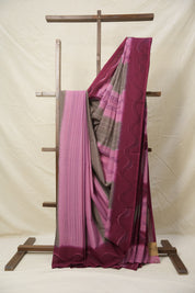 Plum Pink Cotton Saree - SRPPCS3076