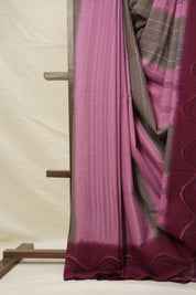 Plum Pink Cotton Saree - SRPPCS3076