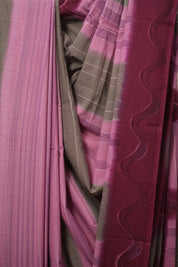 Plum Pink Cotton Saree - SRPPCS3076