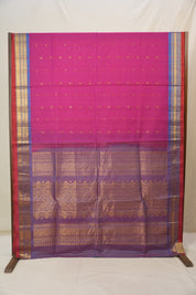 Rani Pink Gadwal Cotton Silk Saree - SRRPGCSS192
