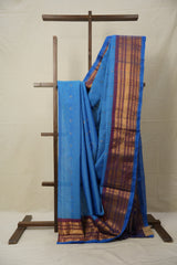 Blue Gadwal Cotton Silk Saree - SRBGCSS156