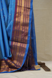 Blue Gadwal Cotton Silk Saree - SRBGCSS156