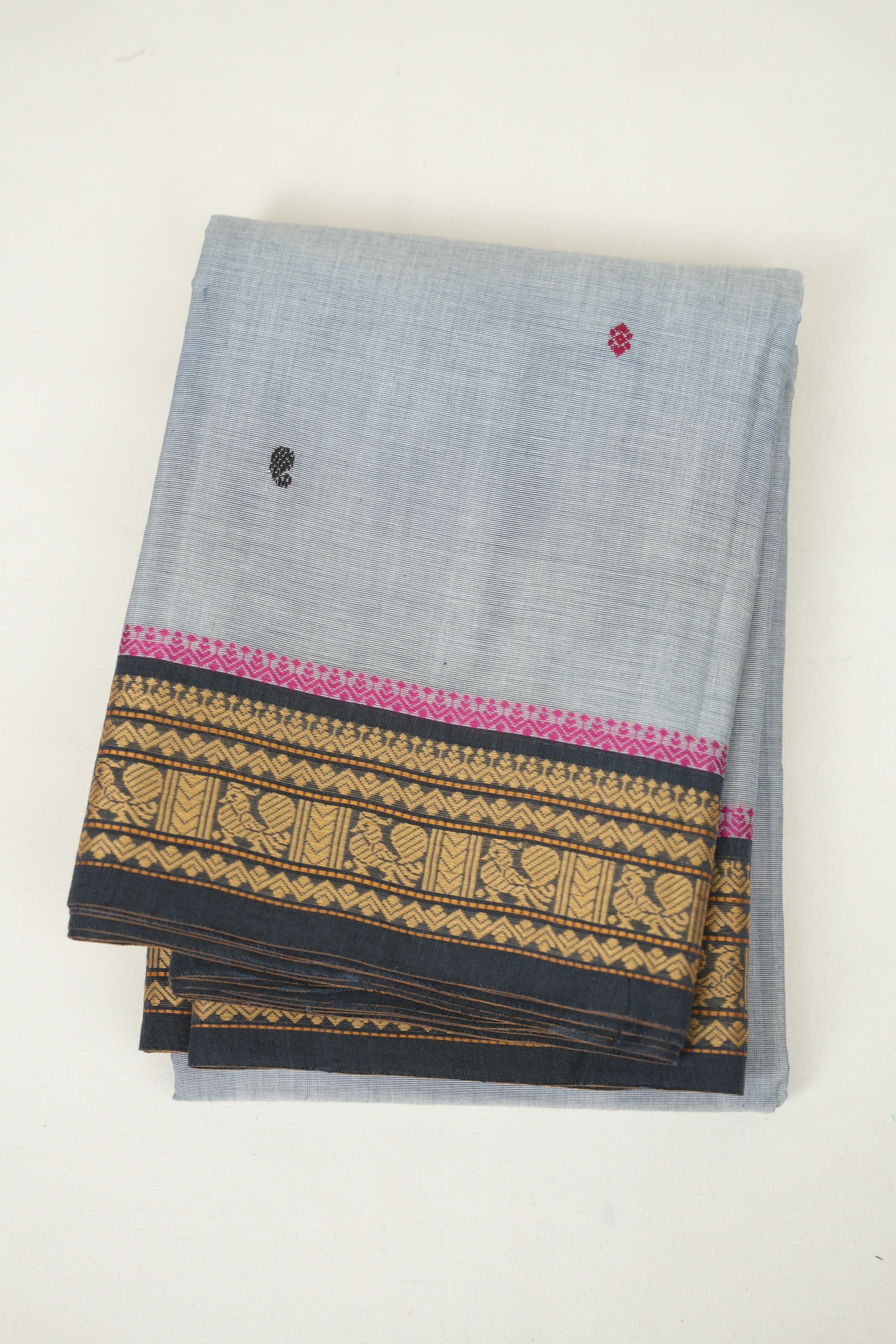 Grey kanchi Cotton Saree - SRGKCS1429