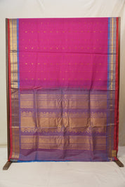Rani Pink Gadwal Cotton Silk Saree - SRRPGCSS186