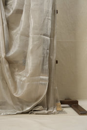 Silver Tissue Tussar Silk Saree - SRSTTSS527