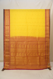 Yellow Gadwal Cotton Silk Saree - SRYGCSS188
