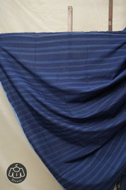 Indigo Blue Cotton Saree - SRIBCS3075