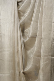 Silver Tissue Tussar Silk Saree - SRSTTSS527
