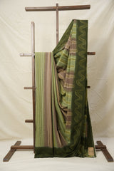 Green Pink Cotton Saree - SRGPCS3073