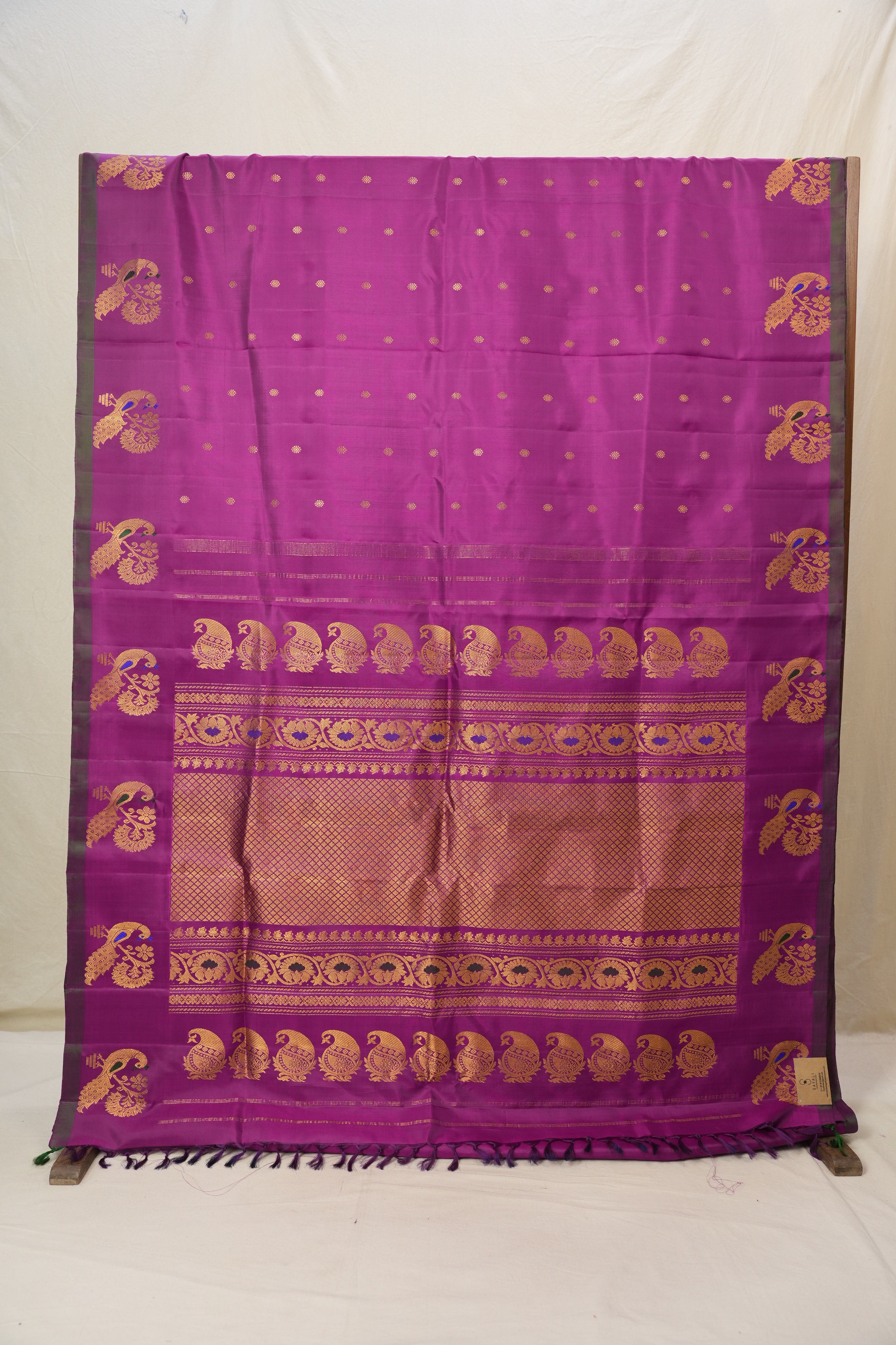 Magenta Gadwal Silk Saree - SRMGSS626