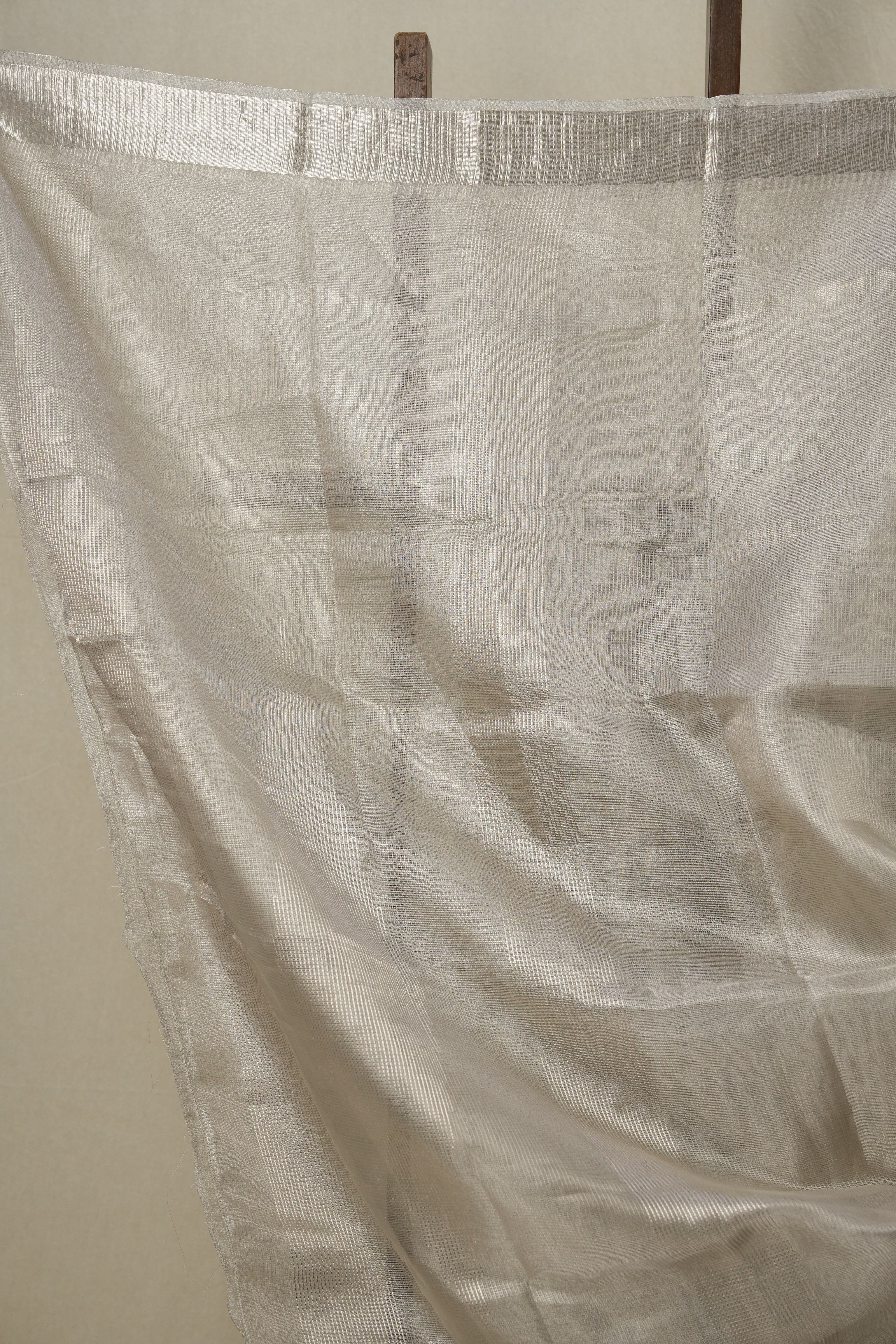 Silver Tissue Tussar Silk Saree - SRSTTSS527