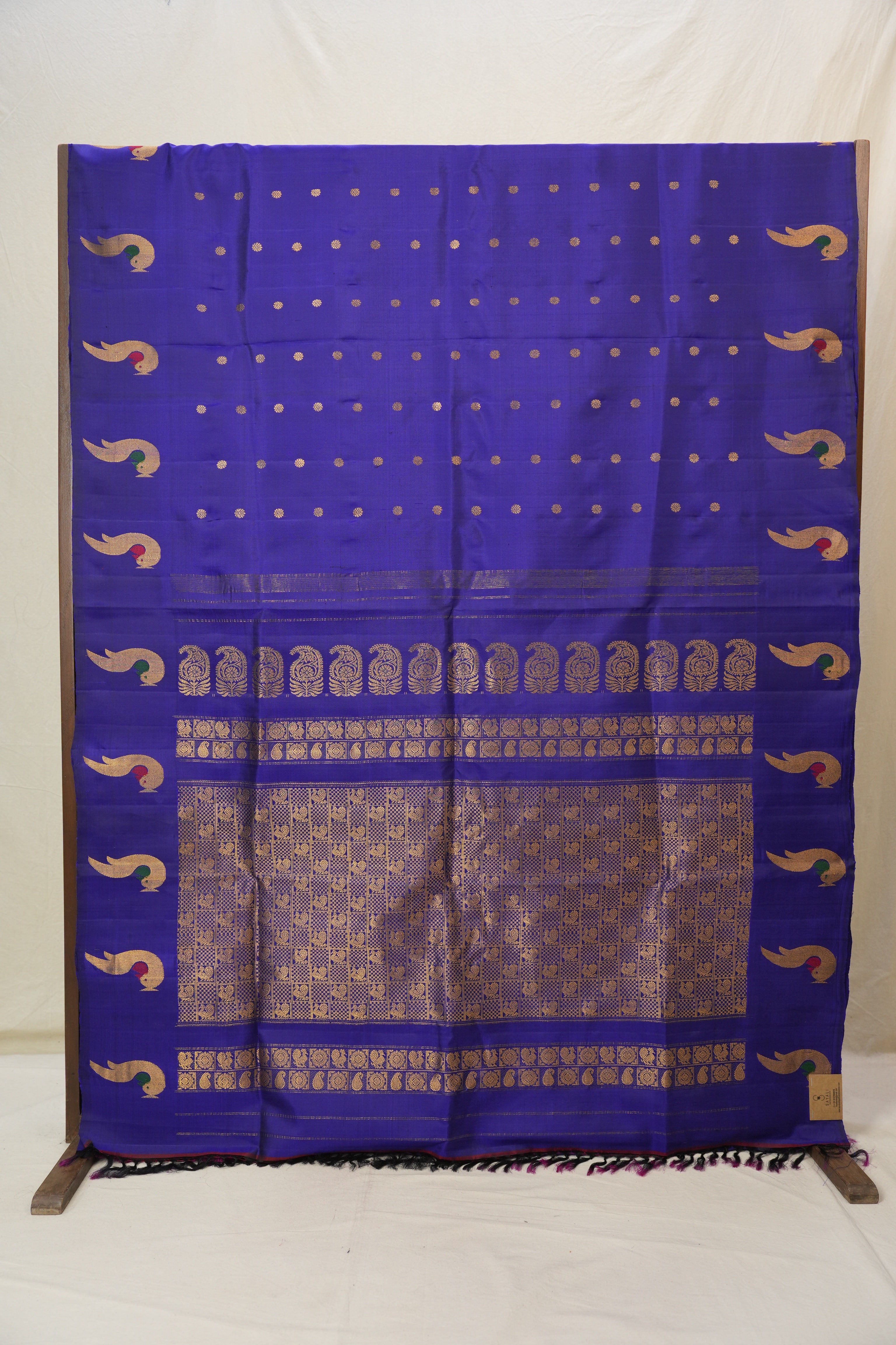 Blue Gadwal Silk Saree - SRBGSS628