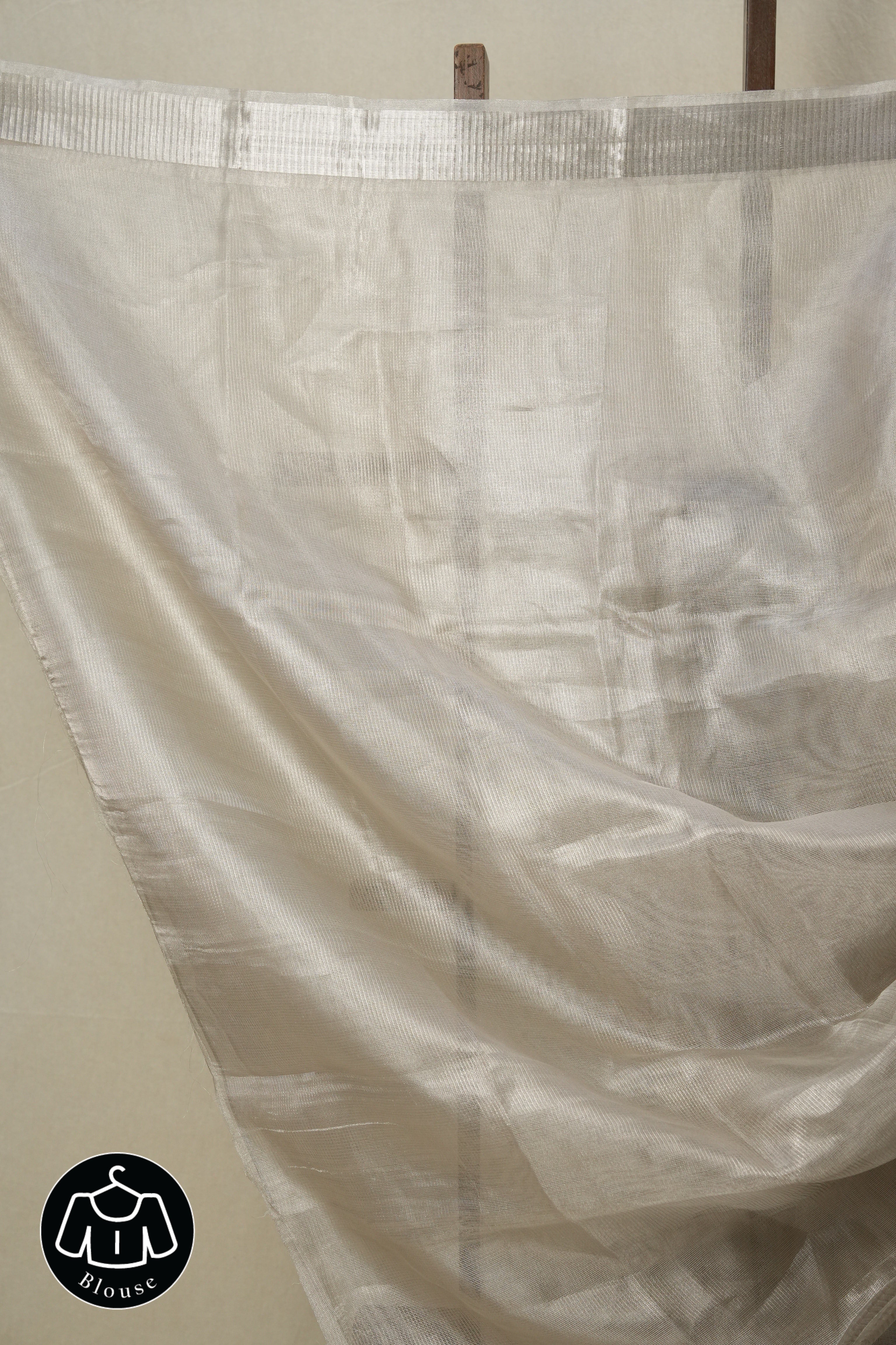 Silver Tissue Tussar Silk Saree - SRSTTSS527