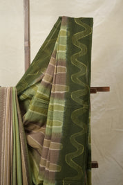Green Pink Cotton Saree - SRGPCS3073