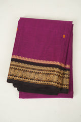 Magenta kanchi Cotton Saree - SRMKCS1420