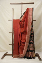Red HBP Cotton Silk Saree With Chanderi Border - SRRCSS1393