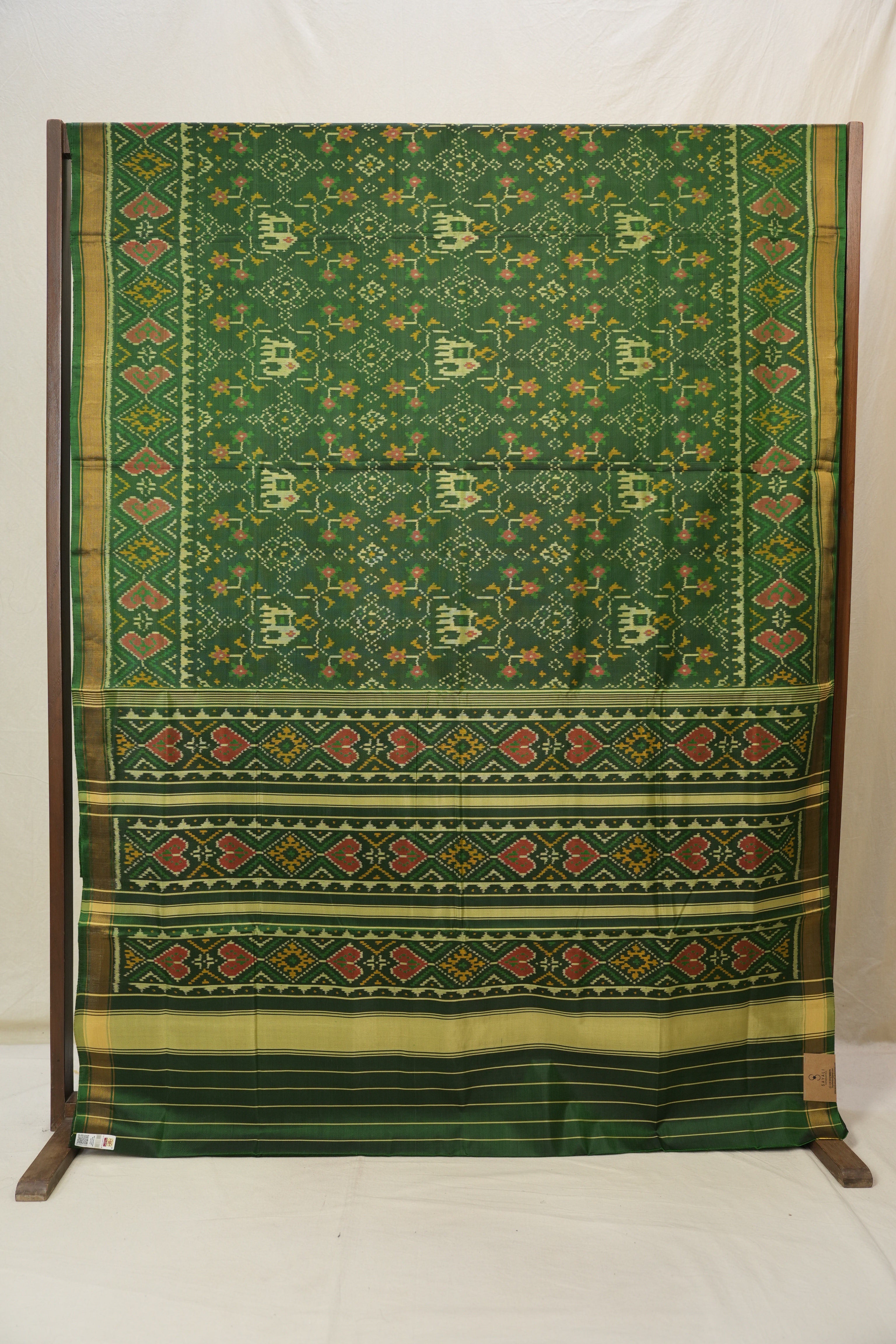 Green Rajkot Patola Silk Saree - SRGRPSS573