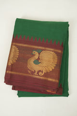 Green Kanchi Cotton Saree - SRGKCS1466
