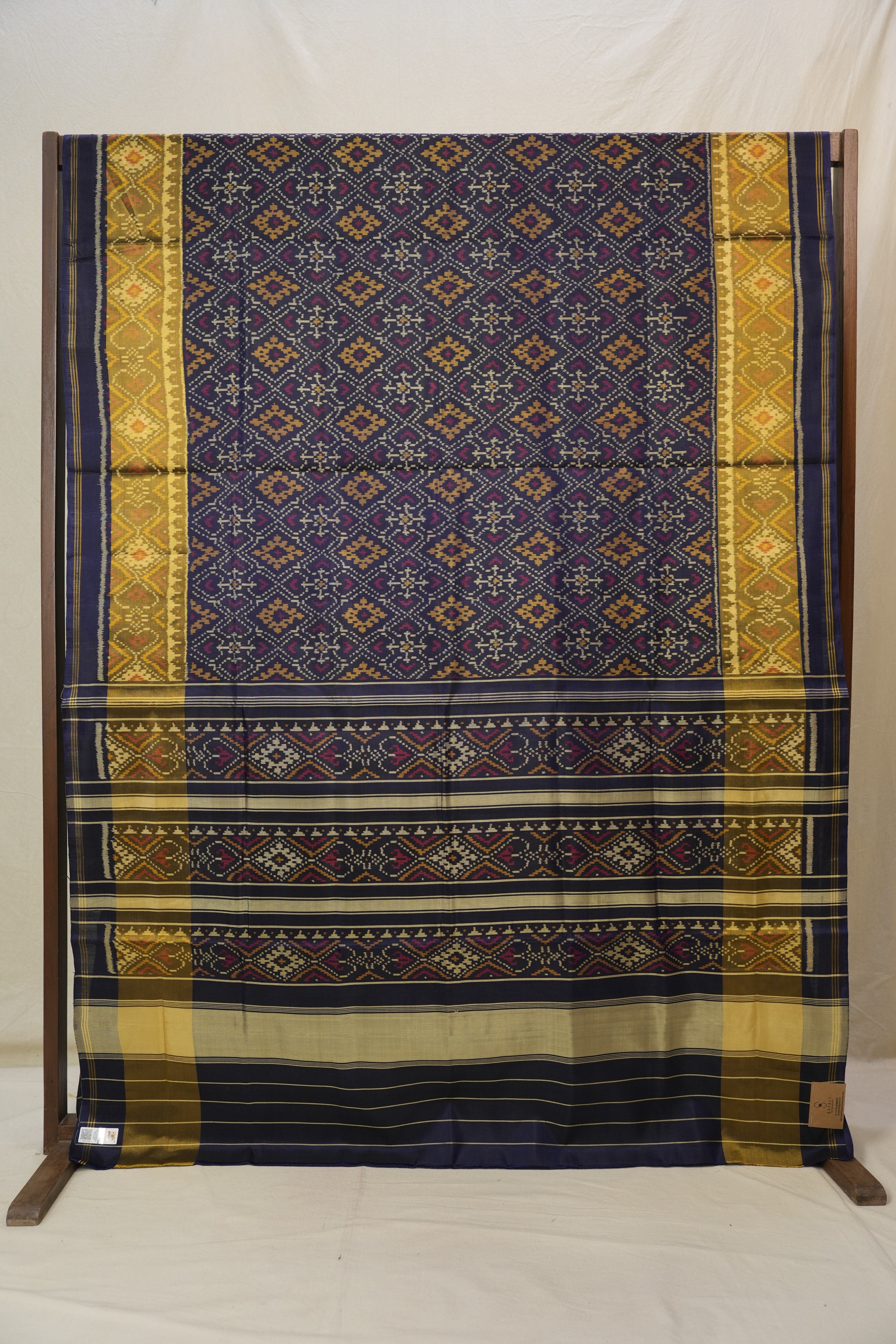 Indigo Blue Rajkot Patola Silk Saree - SRIBRPSS577