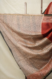 Red HBP Cotton Silk Saree With Chanderi Border - SRRCSS1393