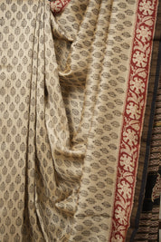 Cream HBP Cotton Silk Saree With Chanderi Border - SRCCSS1392
